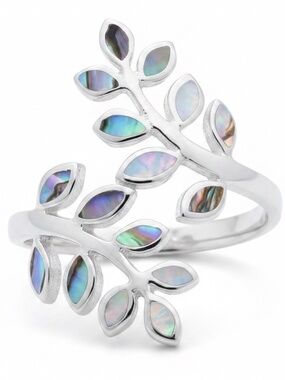 Womens Abalone Sterling Silver .925 Ring Size 8 Fine Jewelry
